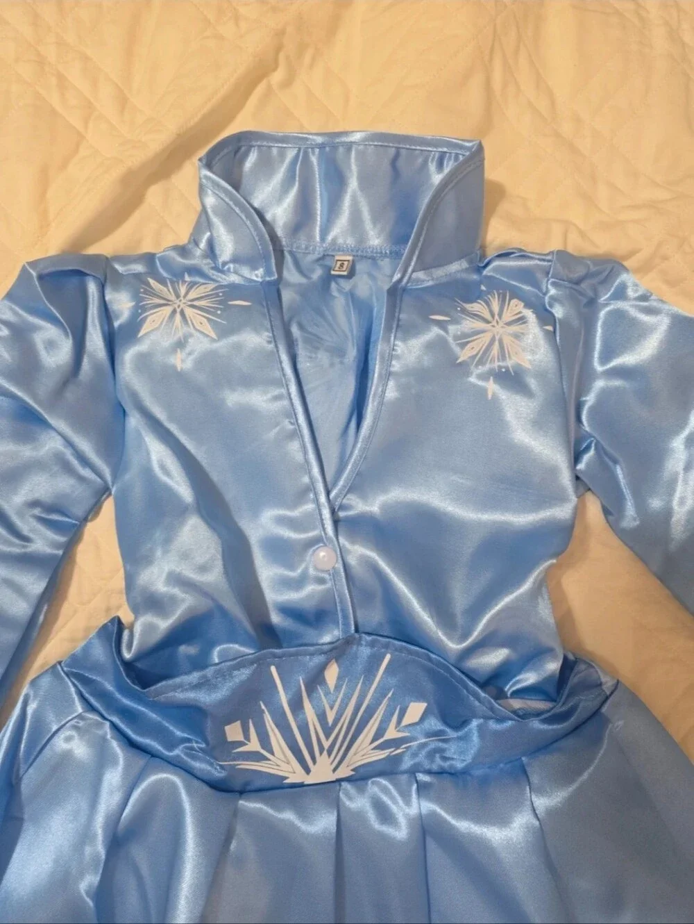 Girls 8 Light Blue Frozen Princess Costume Dress with Snowflake Accents